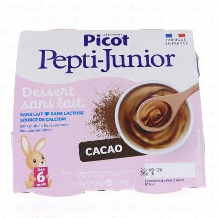 Pepti-Junior Crème dessert sans lait saveur cacao 4x100g