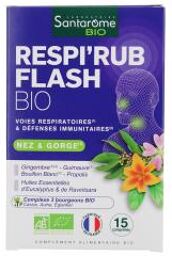 Bio - Respi'Rub Action Flash - Contre Les Coups de Froid 15 Comprimés - Boîte 15 comprimés