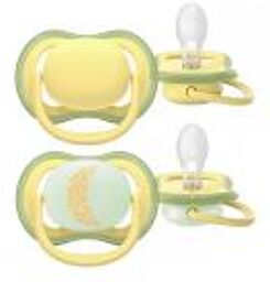 Ultra Air Day and Night 2 Sucettes Orthodontiques Silicone 18 Mois et + - Boîte