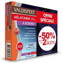 Mélatonine 1,9mg 4 Actions 2x30 capsules