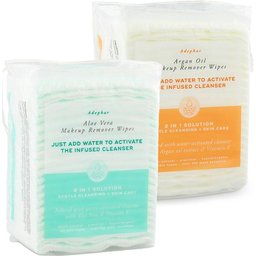 Lingettes démaquillantes 2-en-1 à l'huile d'argan et à l'aloe vera