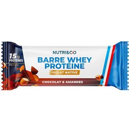 Barre protéine Whey Goût Chocolat & Amandes