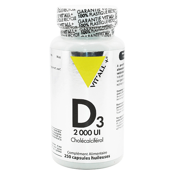 Vitamine D3 2000 UI 250 capsules huileuses