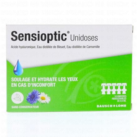 SENSIOPTIC - Lubrification des yeux et des paupières BAUSCH & LOMB 10 unidoses