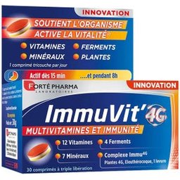 Forté Pharma ImmuVit'4G Multivitamines Et Immunité 30 Comprimés