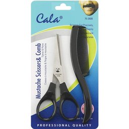 Accessoires Ciseaux à moustache et peigne