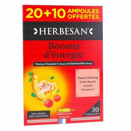 Booster d'énergie 20 ampoules + 10 offertes