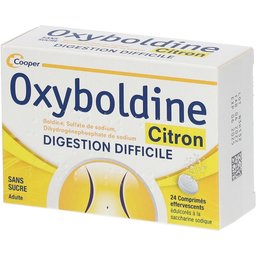 - Digestion difficile - Boldine, Sulfate de sodium - Adultes - Sans sucres - Citron - 24 comprimés effervescents