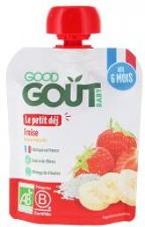 Bledina Les Récoltes Bio Petit Déjeuner Fraise pour Bébé 6 Mois+ 65g - Gourde 70 g