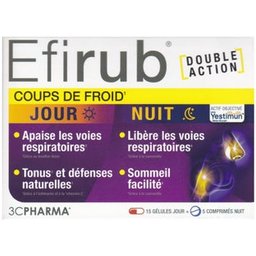 Efirub Coups De Froid Jour Nuit 15 Gélules + 5 Comprimés
