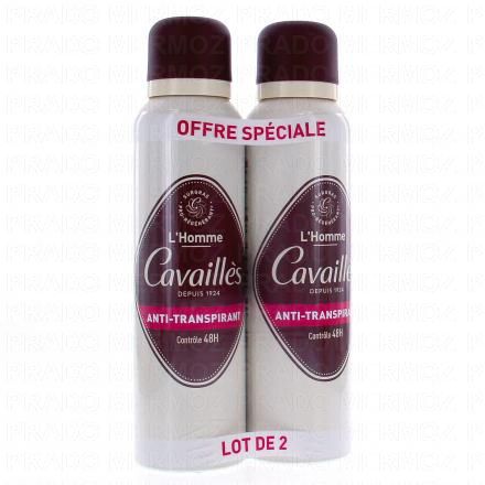 CAVAILLES Anti-transpirant Homme 150ml lot de 2