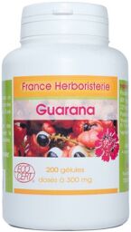 GELULES GUARANA 200 gélules dosées à 300 mg poudre pure.
