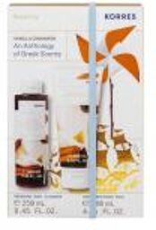 Gel Douche Nettoyant Corporel Vanille Cannelle 250 ml + Lait Corps Adoucissant Vanille Cannelle 200 ml - Coffret