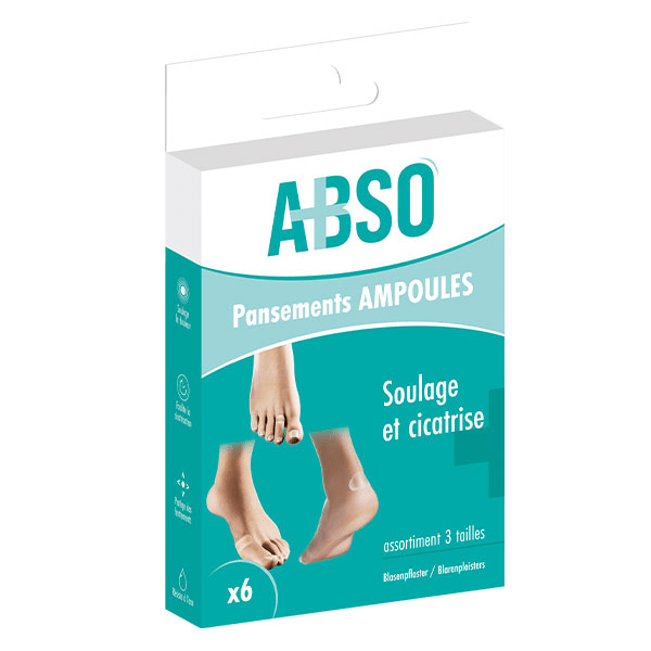 ABSO Pansements ampoules assortiments - Boîte de 6