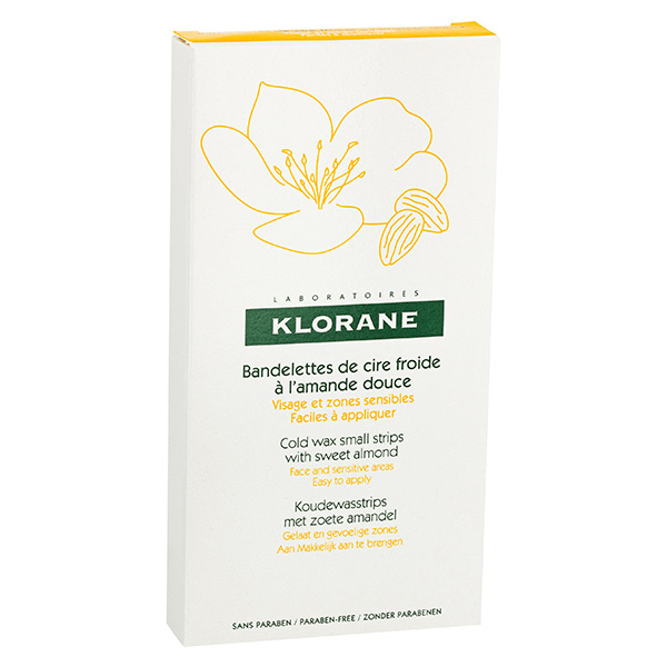 Amande Douce Bande de Cire Froide Visage 6 unités