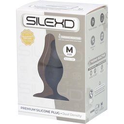 Plug Premium en Silicone Noir Medium Modèle 2 (9,3 x 3,5 cm)