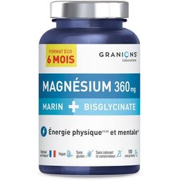 Double Magnésium Marin + Bisglycinate 180 Comprimés