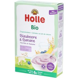 Holle Bio bouillie au lait myrtille + banane