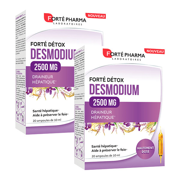 FortéDétox Desmodium 2500 Lot de 2x20 ampoules