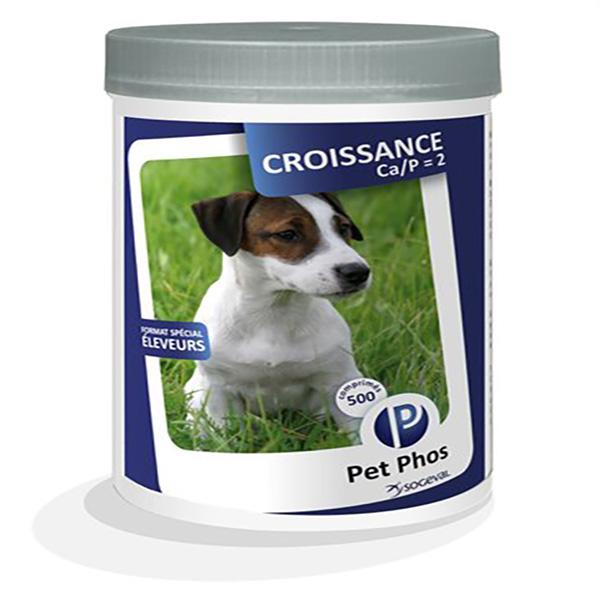 Pet Phos Croissance CA/P2 Chien 500 unités
