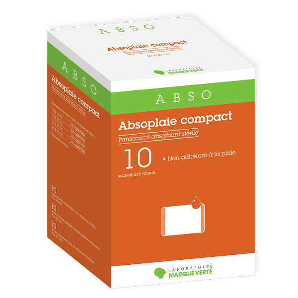 Absoplaie Compact Pansement Absorbant Stérile 10 x 10cm 10 uniés