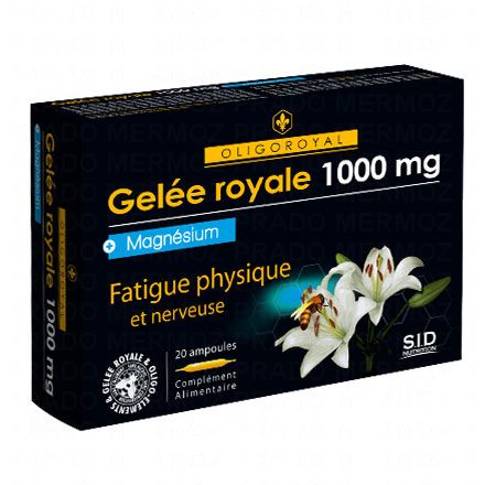 SID NUTRITION Oligoroyal gelée royale 1000mg - magnésium boîte de 20 ampoules de 10ml