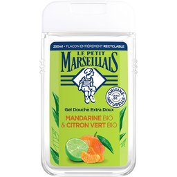 Gel Douche & Bain Extra Doux, Mandarine Bio & Citron Vert Bio, 250 ml
