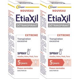Etiaxil - Déodorant Detranspirant - Transpiration Excessive - Aisselles Mains Pieds Torse - Extrême 5 jours - Peaux normales - Efficacité 5 jours - Spray - 30 ml