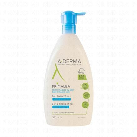 A-DERMA Primalba - Bébé gel lavant 2 en 1 flacon pompe 500ml