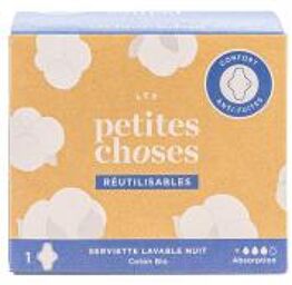 Serviette Lavable Nuit Coton Bio 1 Serviette - Boîte 1 serviette lavable