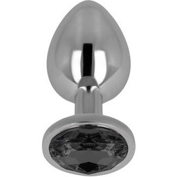 Anal Plug avec Crystal Noir 8cm 1ut