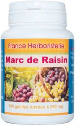 GELULES MARC DE RAISIN - dosées à 250 mg poudre pure.