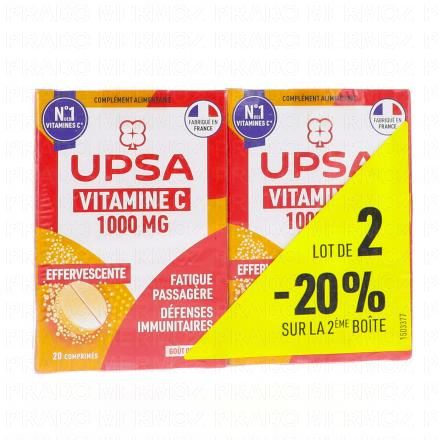 Vitamine C 1000mg effervescent 2x20 comprimés