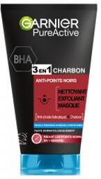 PureActive Nettoyant et Masque Anti-Points Noirs 3en1 au Charbon 150 ml - Tube 150 ml
