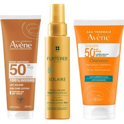 Pack Cleanance SPF50+ + Leche Invisible SPF50 + René Furterer Fluido Solar Protector KPF50+