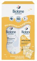 Expert Crème Solaire Bébé SPF50 200 ml + Brume Rafraîchissante 150 ml - Coffret 2 produits + 2 Brassards offerts