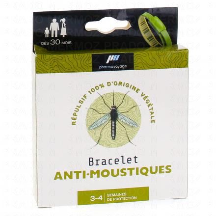 Bracelet anti-moustiques couleur kaki