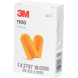 3M™ Bouchons d'oreilles en mousse 1100P 2 paires
