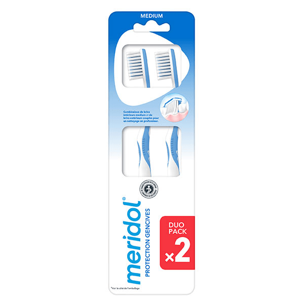 Brosse à Dents Protection Gencives Médium Lot de 2