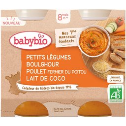 Petits Légumes Boulghour Poulet Fermier DU Poitou Lait DE Coco dès 8 mois