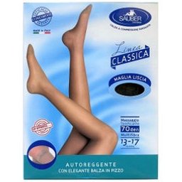 Classica Bas 70Den Maille Lisse Noir T5 1 Paire