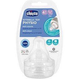 Tétine silicone Physio 4M+ Fast Flow 2 U