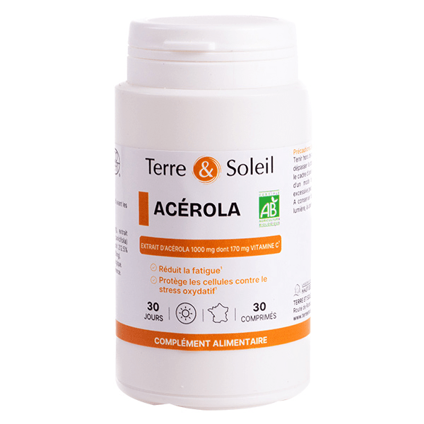 Acerola Bio - Boîte de 30 comprimés