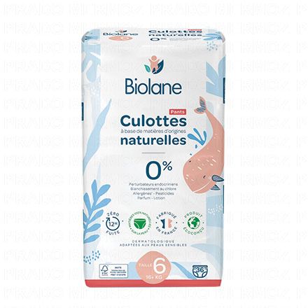 Culottes naturelles taille 6 - +16kg x36 couches