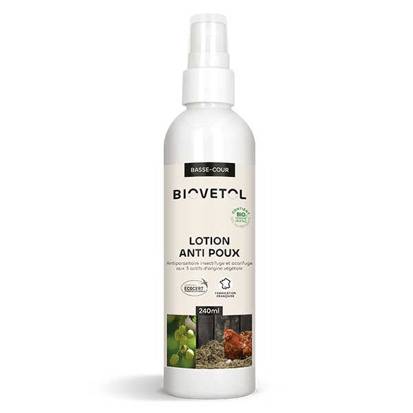Lotion Sans Rinçage Anti-Poux bio Basse-cour 240 ml