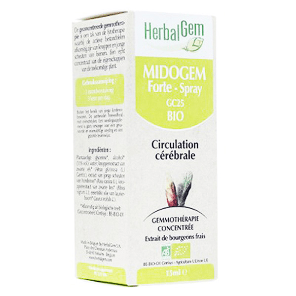 Complexe de Gemmothérapie Midogem Forte Circulation Cérébrale Bio 15ml