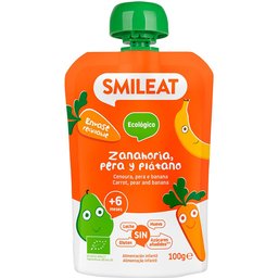 Pouch Ecológico de Zanahoria Pera y Plátano 100g