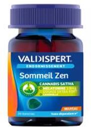 Endormissement - Gommes Sommeil Zen - Cannabis Sativa Mélatonine Camomille - 30 Gommes - Pot 30 gommes