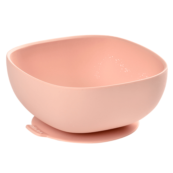 Repas Bol Ventouse Silicone Rose