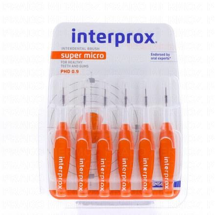 Brossettes interdentaires interproximal super micro 0.9 mm